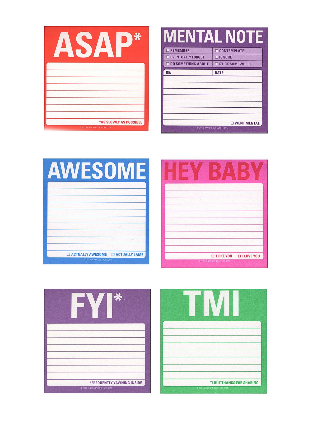 Sticky Note Pads Huh? 3 In. X 3 In. 100 Sheets