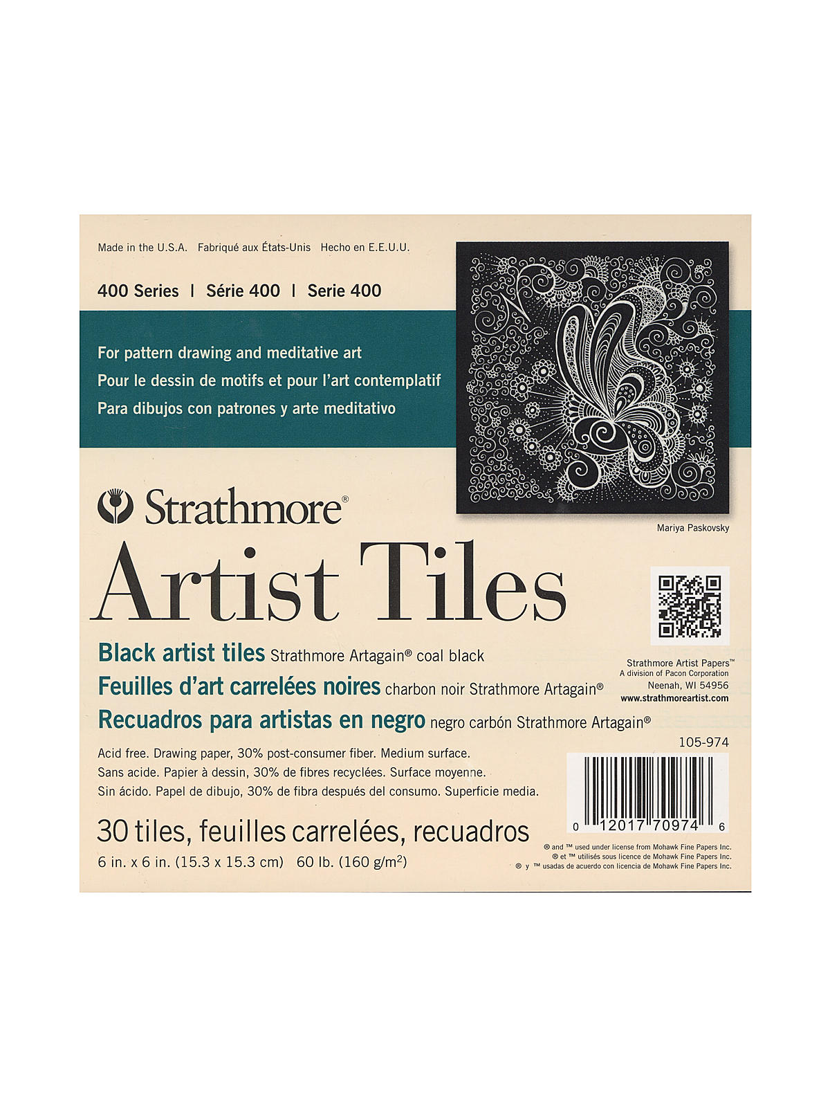 Artist Tiles mixed media pack of 10 4 in. x 4 in.