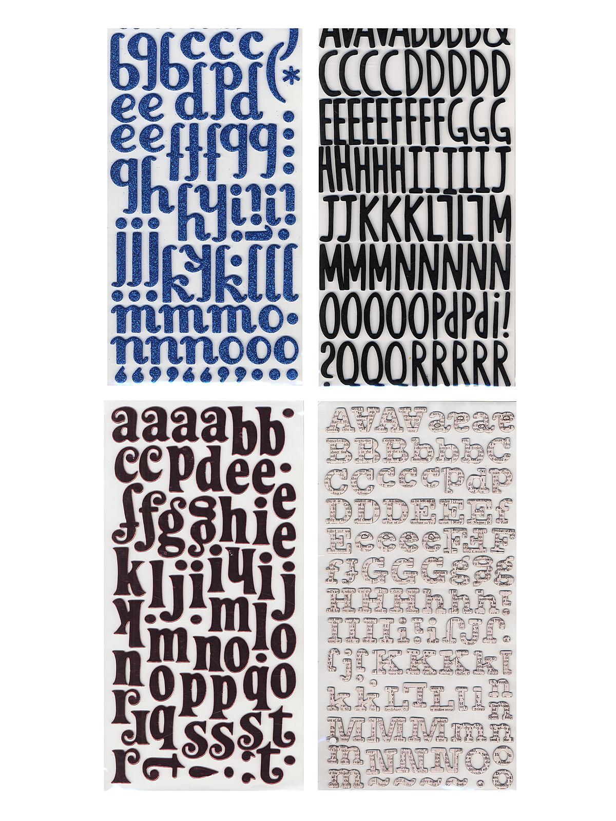 Thickers Dimensional Letters glitter foam shine on gold