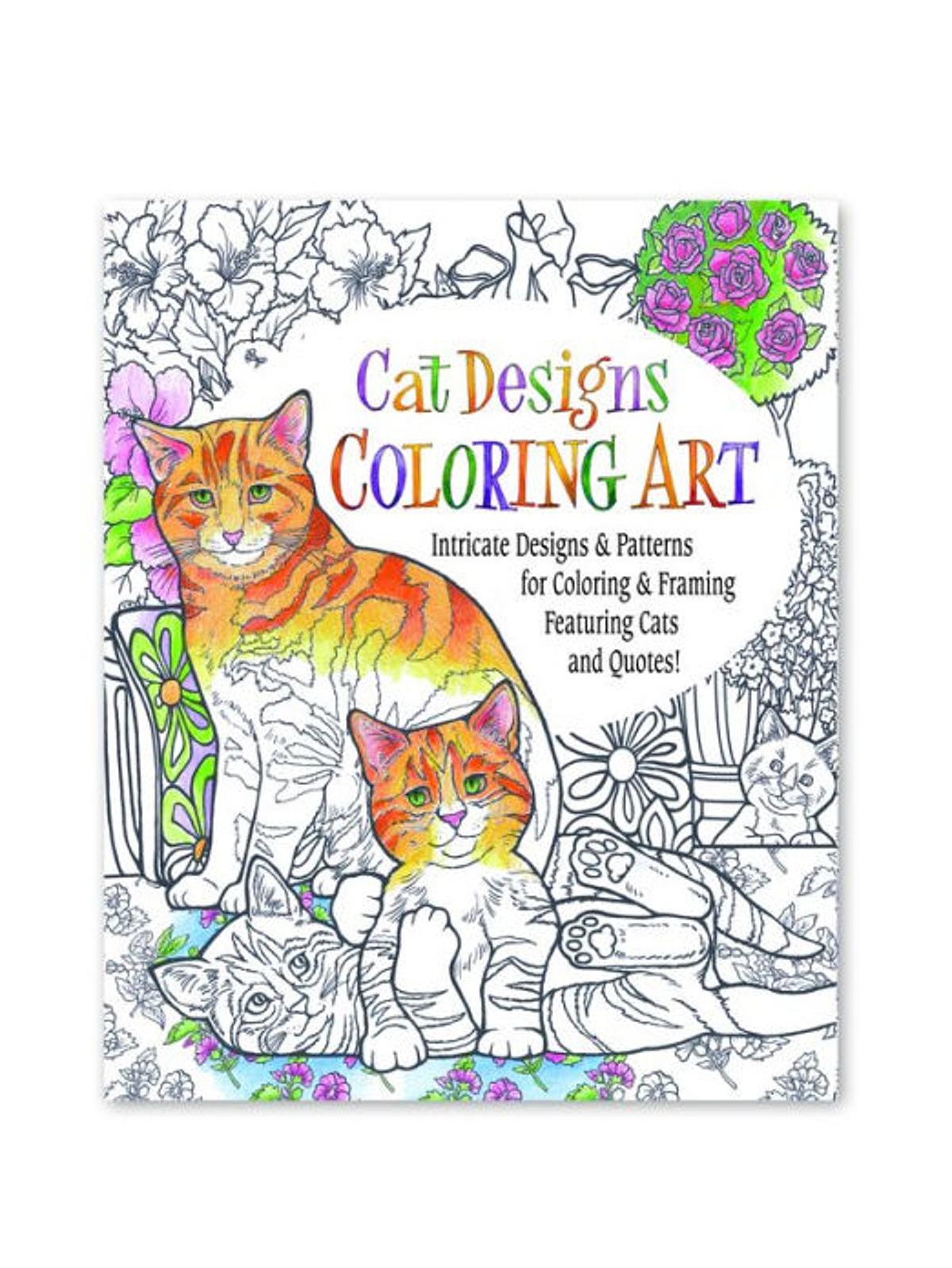 Coloring Art Adult Coloring Books Cat Designs
