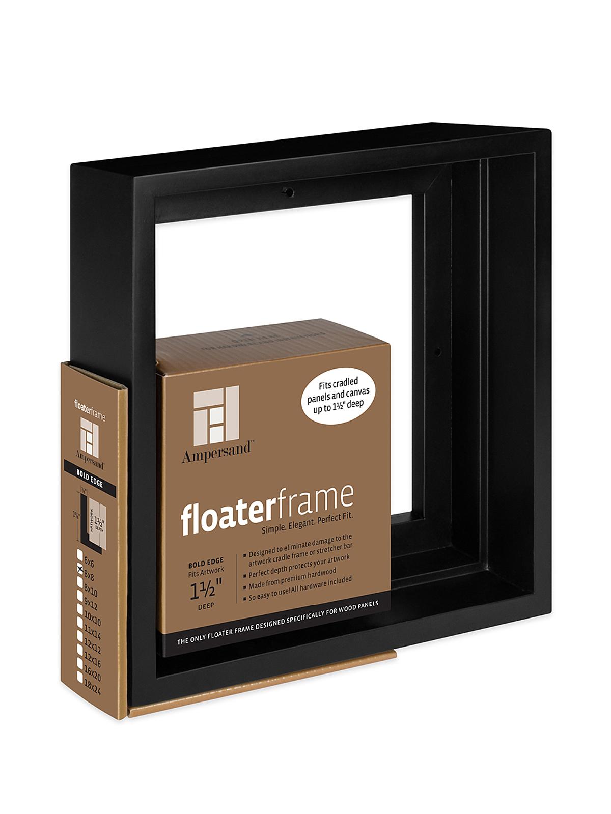 Bold Floaterframes 7 8 in. 8 in. x 8 in. walnut