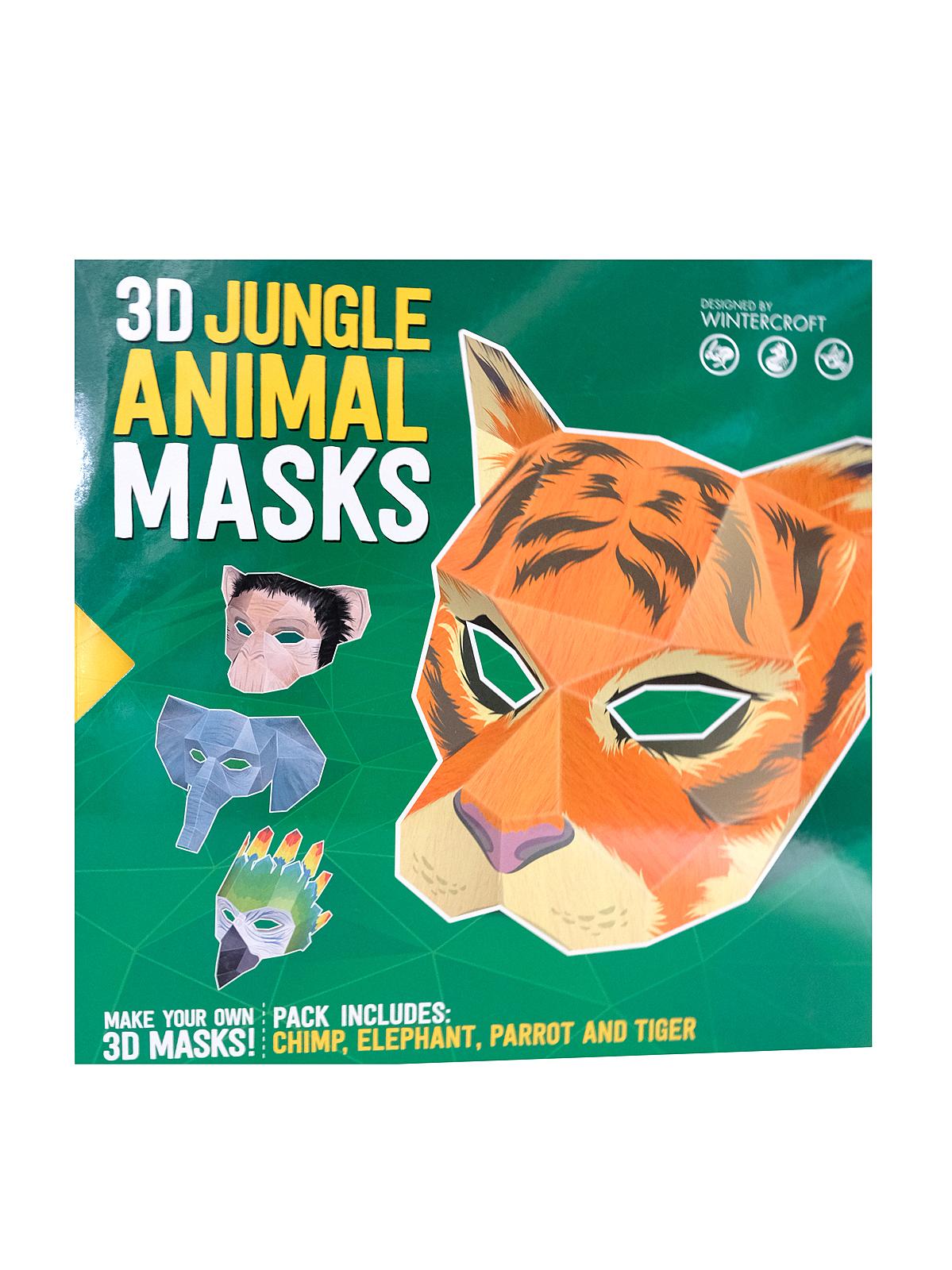 3d Jungle Animal Masks Each