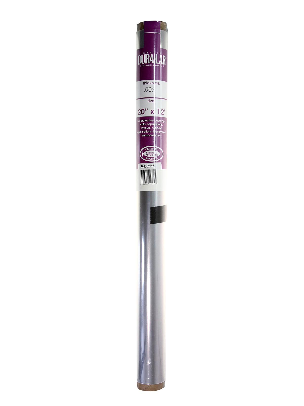 Clear Dura-Lar Film Roll clear 40 in. x 50 ft. roll 0.003