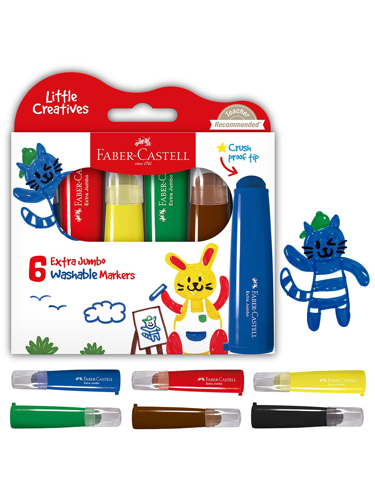 Little Creatives Extra Jumbo Ultra Washable Markers set of 6