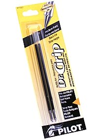 Dr. Grip Ball Point Pen Refills black fine pack of 2
