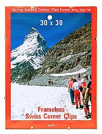 Swiss Corner Clips poster silver