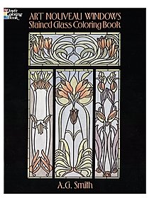 Art Nouveau Windows Stained Glass Coloring Book Art Nouveau Windows Stained Glass Coloring Book