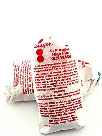 Before you fire glazed ware, porcelain, or stoneware, protect the bottom of the kiln and tops of shelves with high fire kiln wash. A must for kilns rated to 2,300 degrees F or higher even if the kiln is usually fired to lower temperatures. Mix with water and brush on a thin, even coat to prevent glaze drippings from sticking permanently. Easily removed by scrapping. As a powder, Kiln Wash has an unlimited shelf life.