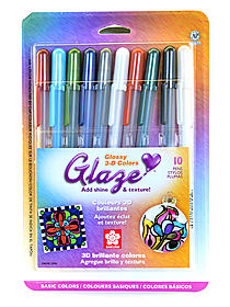 Gelly Roll Glaze Pens black pack of 2