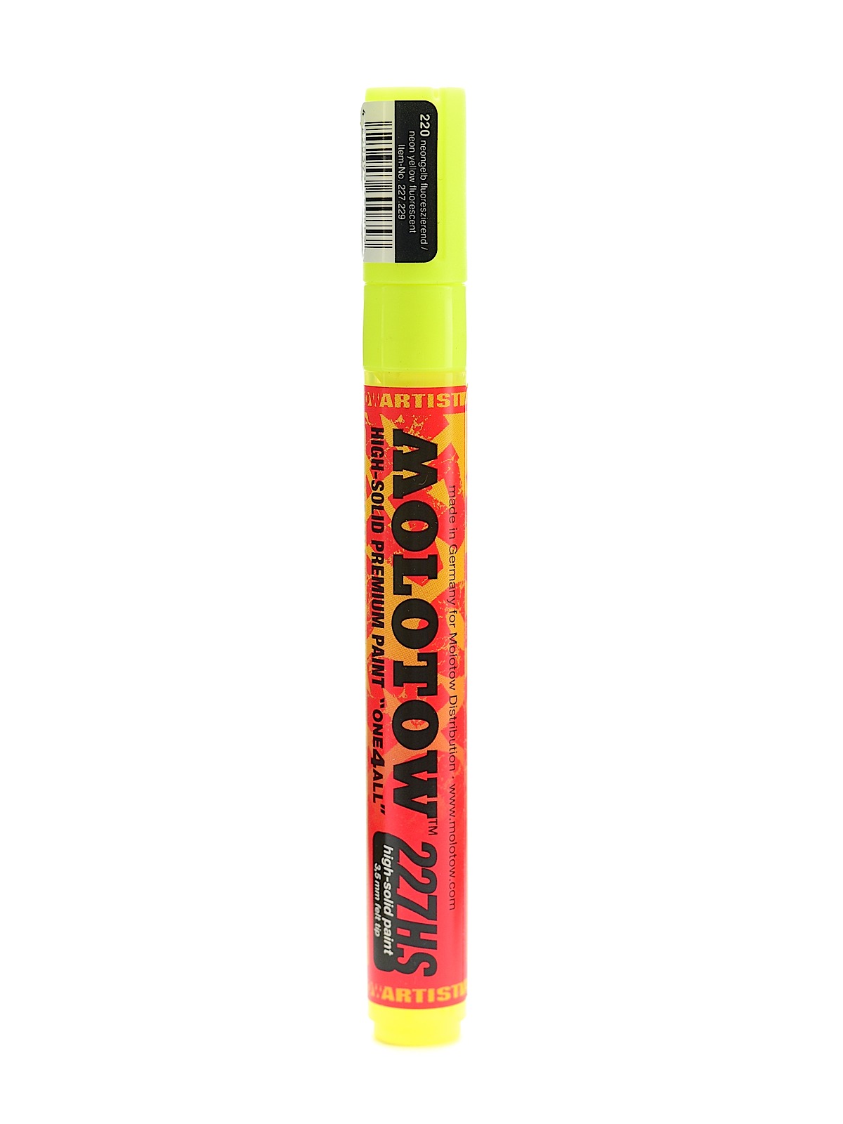 One4all Acrylic Paint Markers 4 Mm Neon Yellow Fluorescent 220