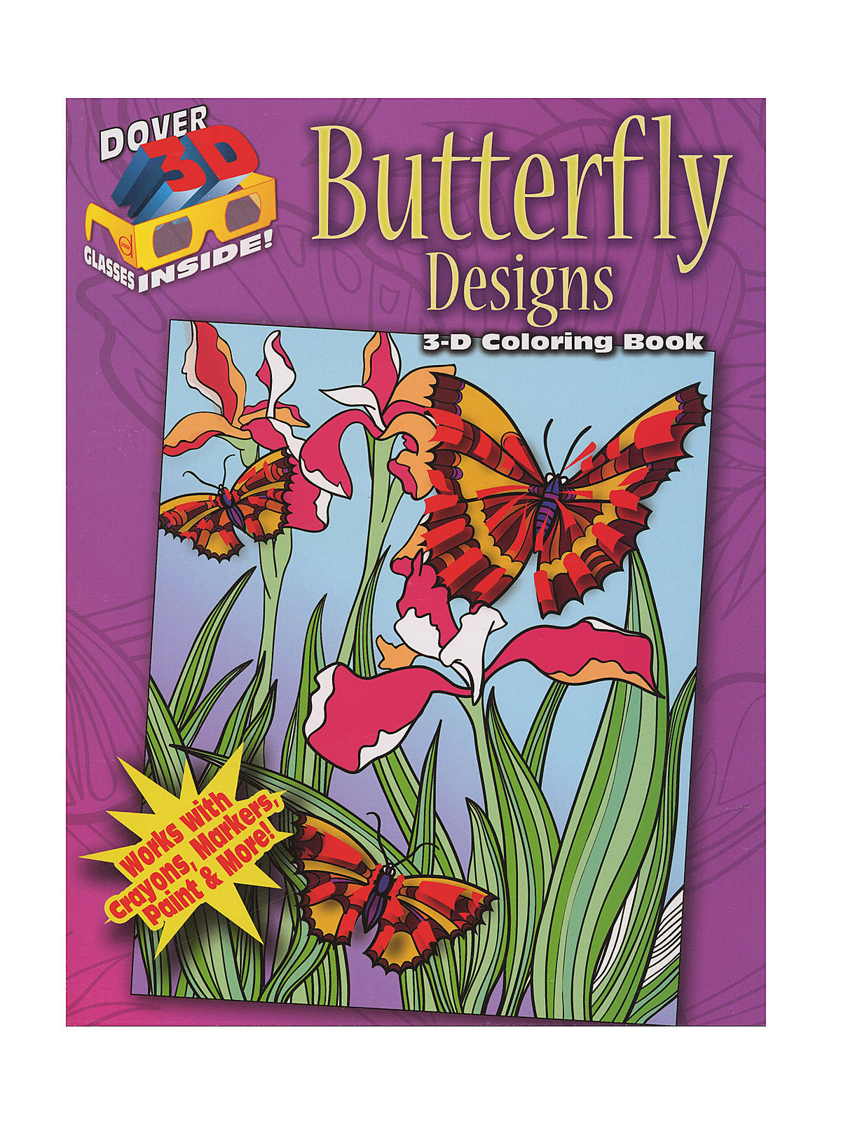 3-d Coloring Book Butterfly Designs