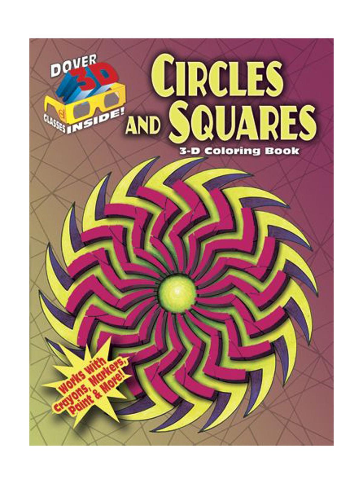 3-d Coloring Book Circles And Squares