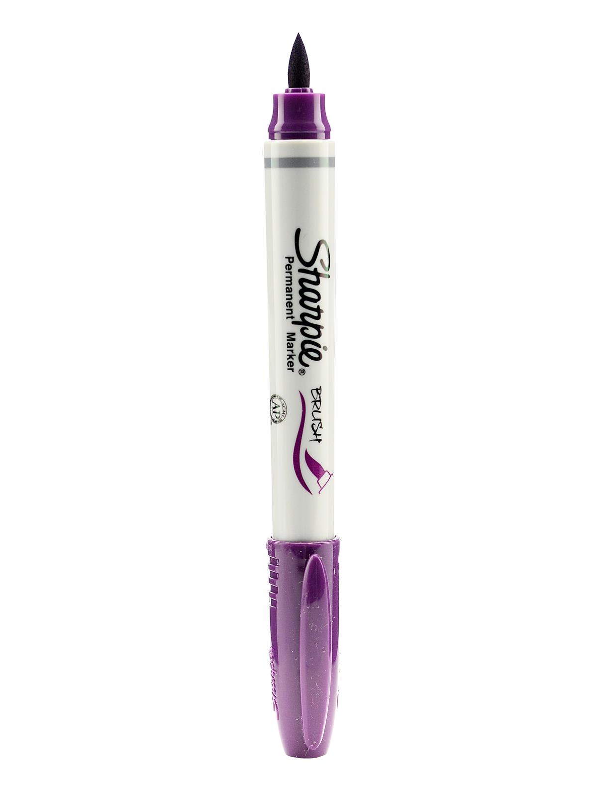 Brush Tip Permanent Markers Purple