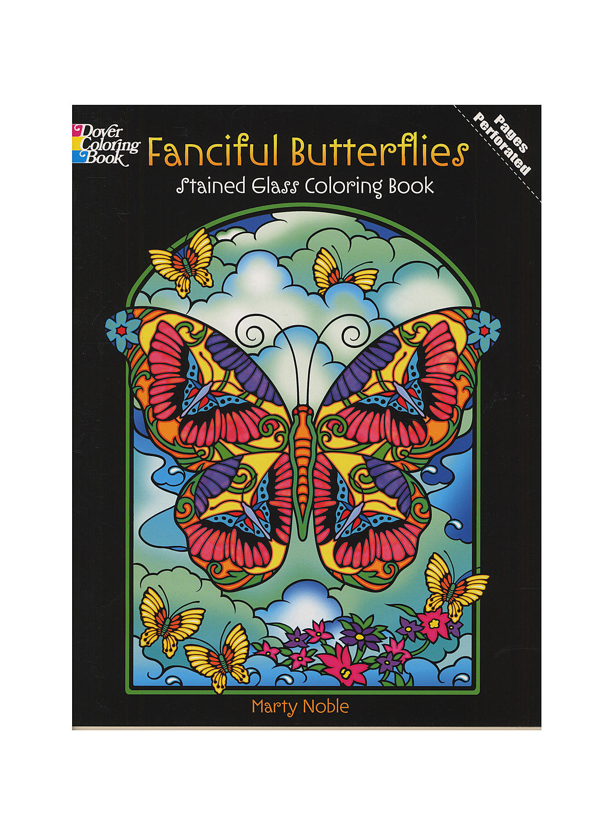 Stained Glass Coloring Books Fanciful Butterflies