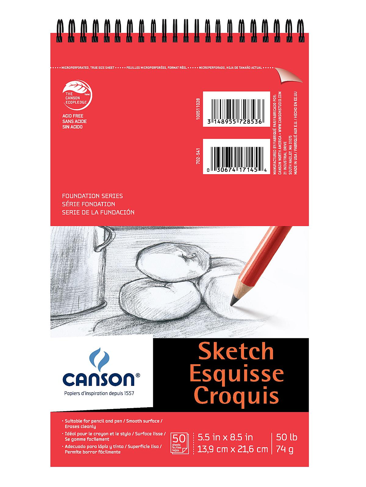 Foundation Sketch Pads 5 1 2 In. X 8 1 2 In. 50 Sheets