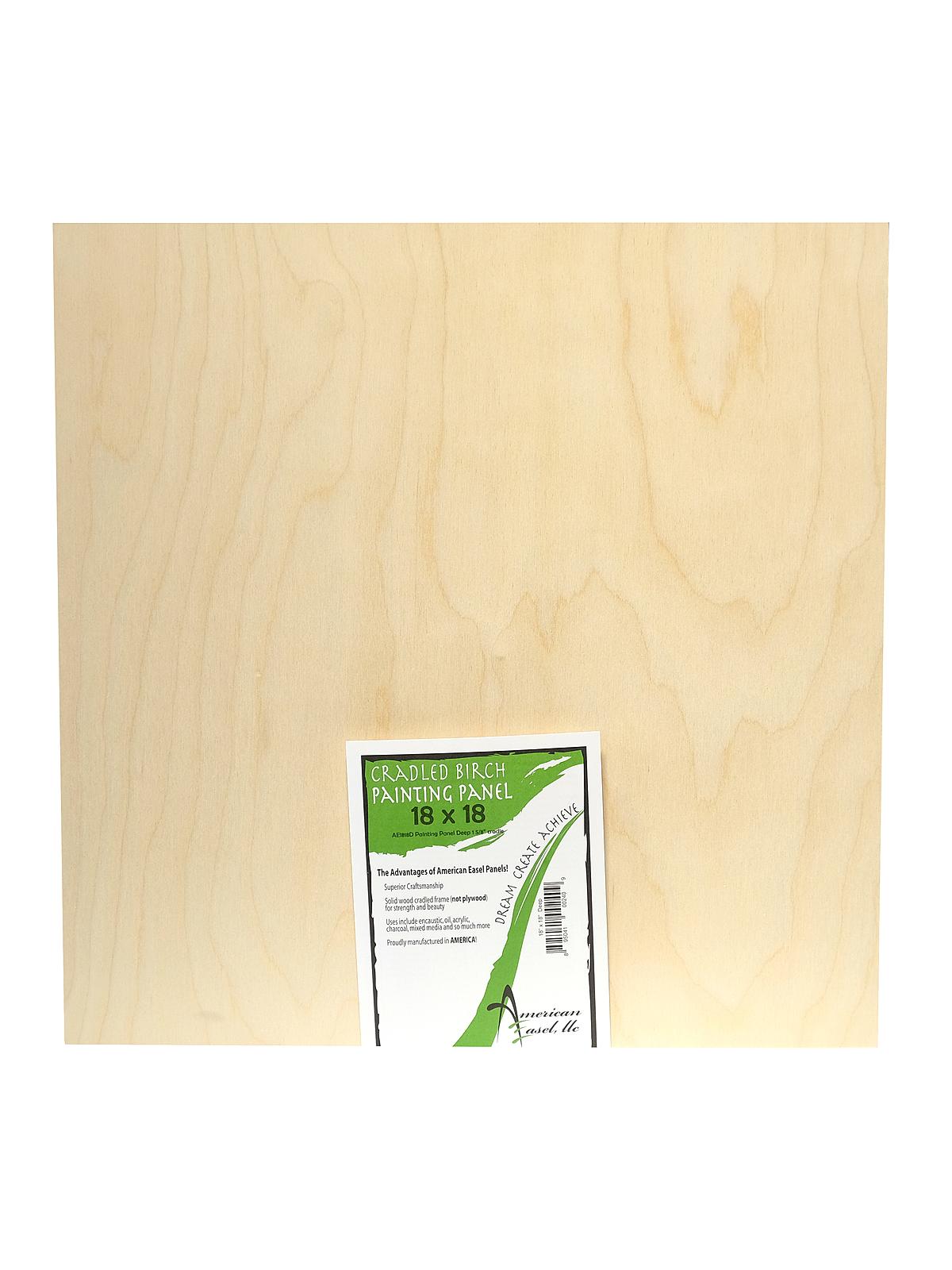 1 5 8 in. Cradled Wood Painting Panels 18 in. x 18 in.