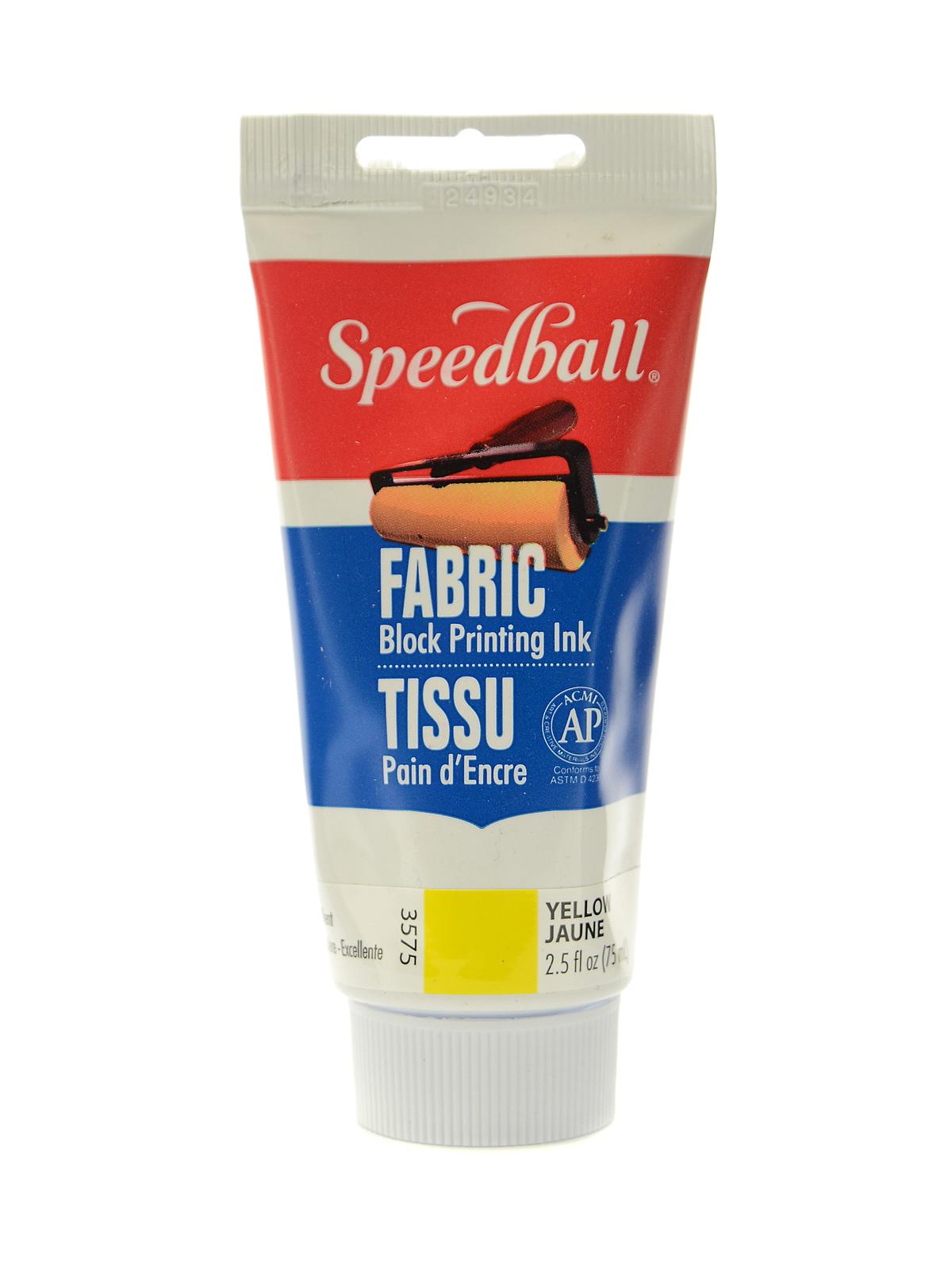 Block Printing Fabric Ink 2.5 oz. yellow