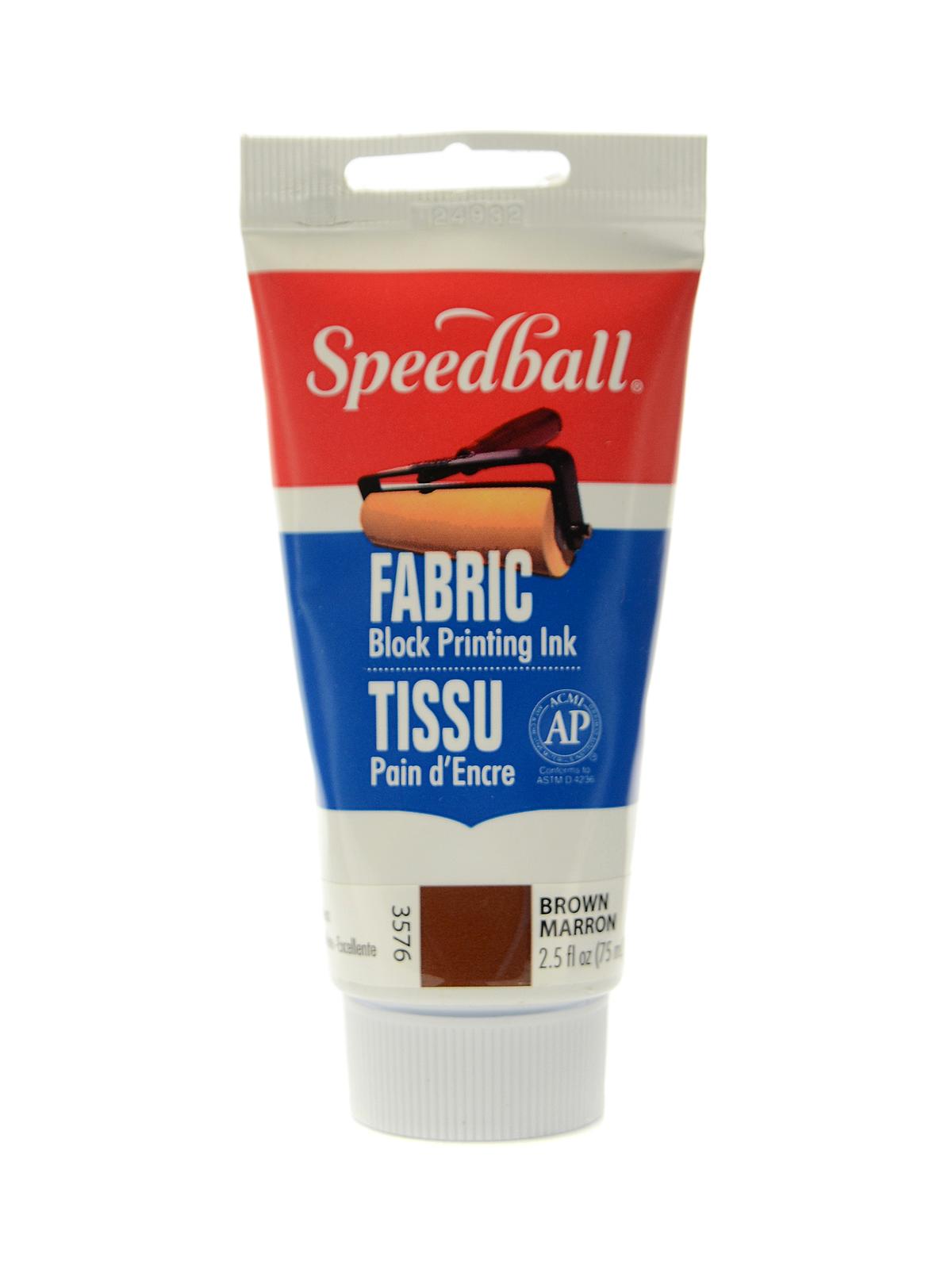 Block Printing Fabric Ink 2.5 oz. brown