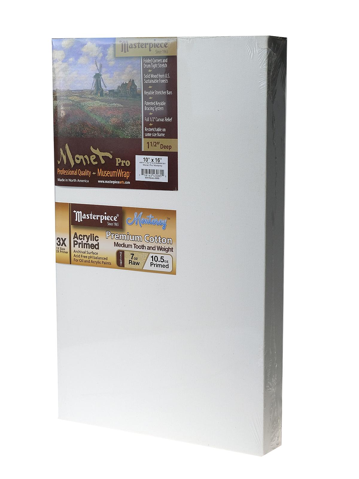Monet Pro Stretched Cotton Canvas Golden Rectangle 10 in. x 16 in. each