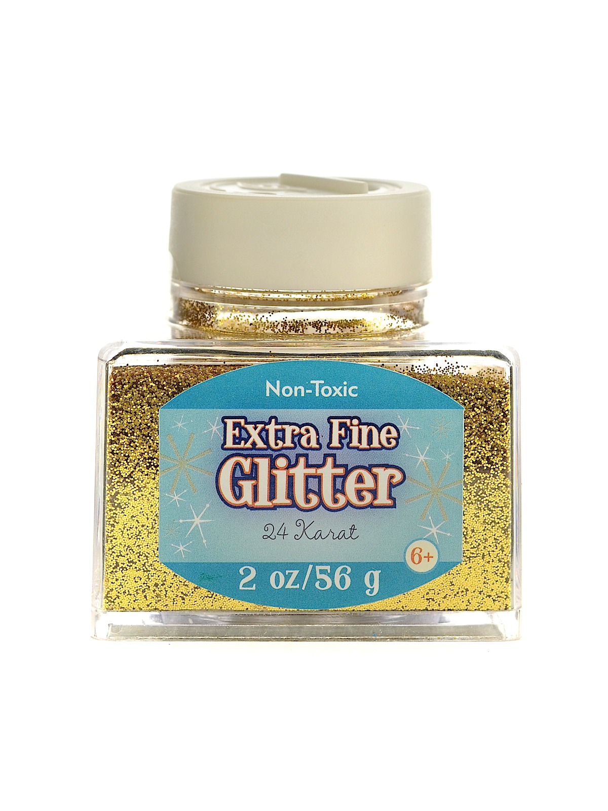 Extra Fine Glitter 24 karat 2 oz. stackable jar