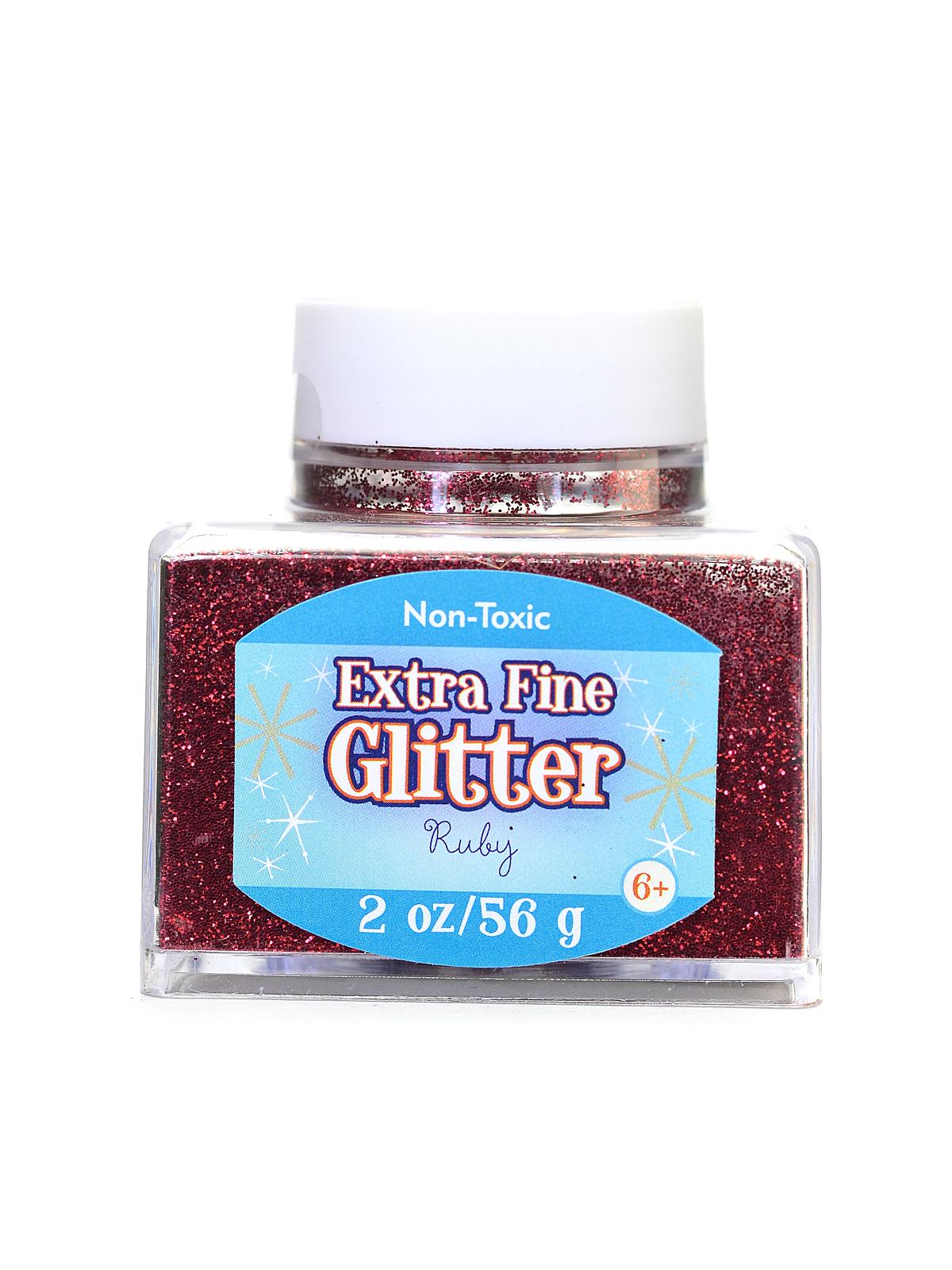 Extra Fine Glitter Ruby 2 Oz. Stackable Jar