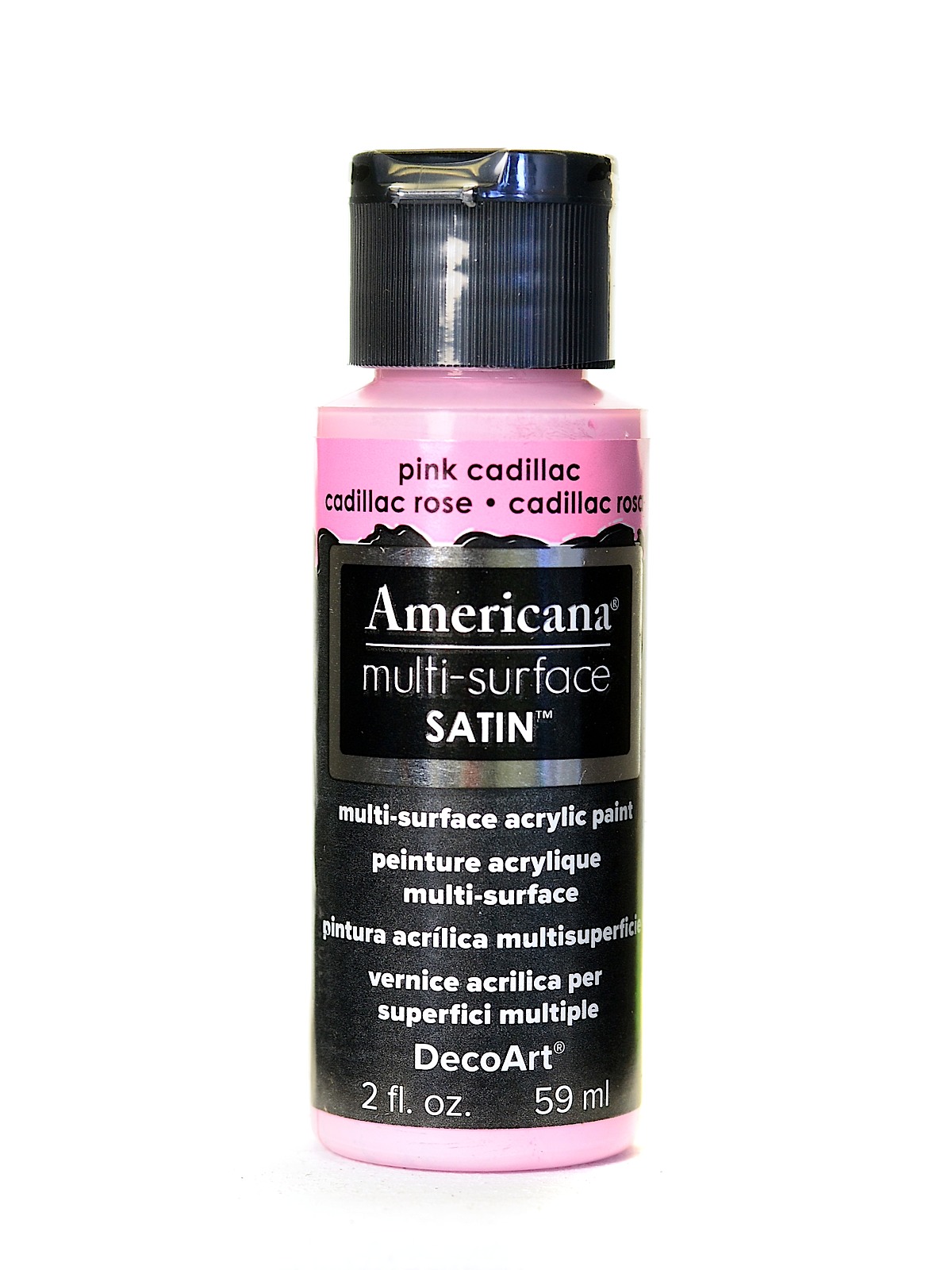 Americana Multi-Surface Satin Acrylics 2 oz. pink Cadillac