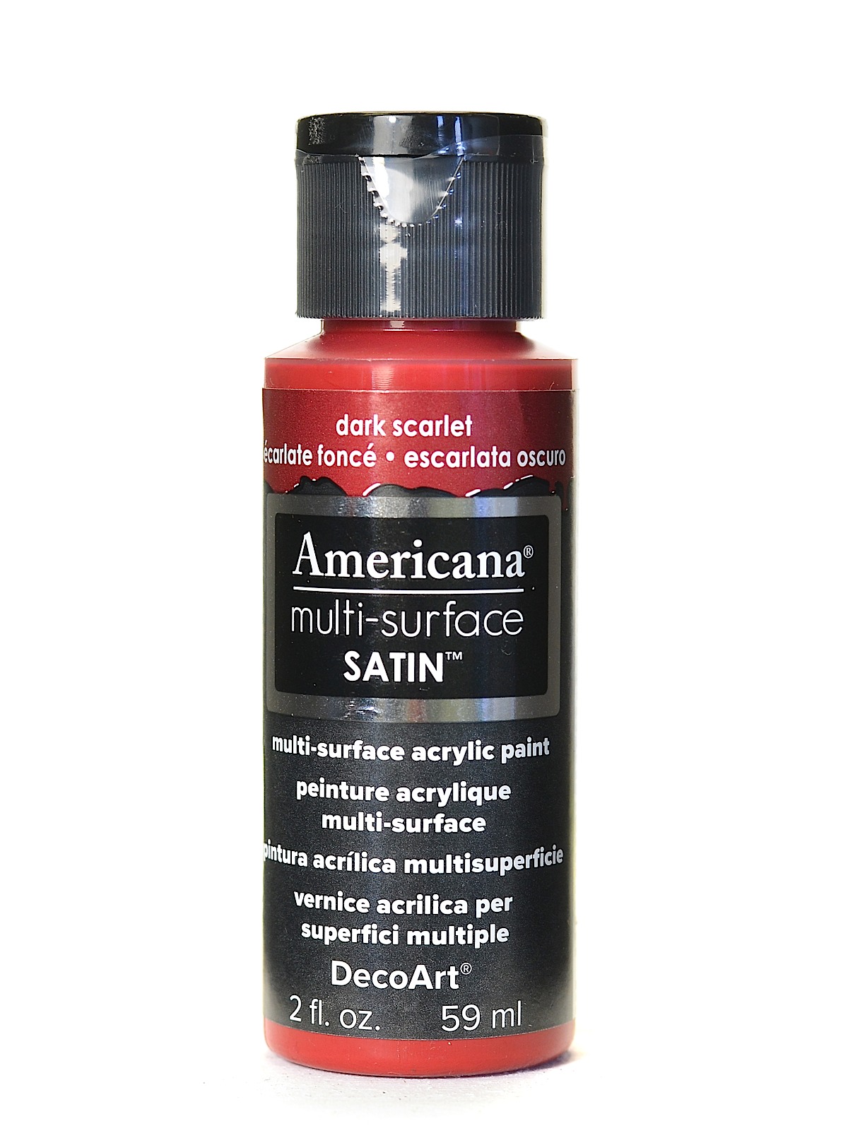 Americana Multi-Surface Satin Acrylics 2 oz. dark scarlet