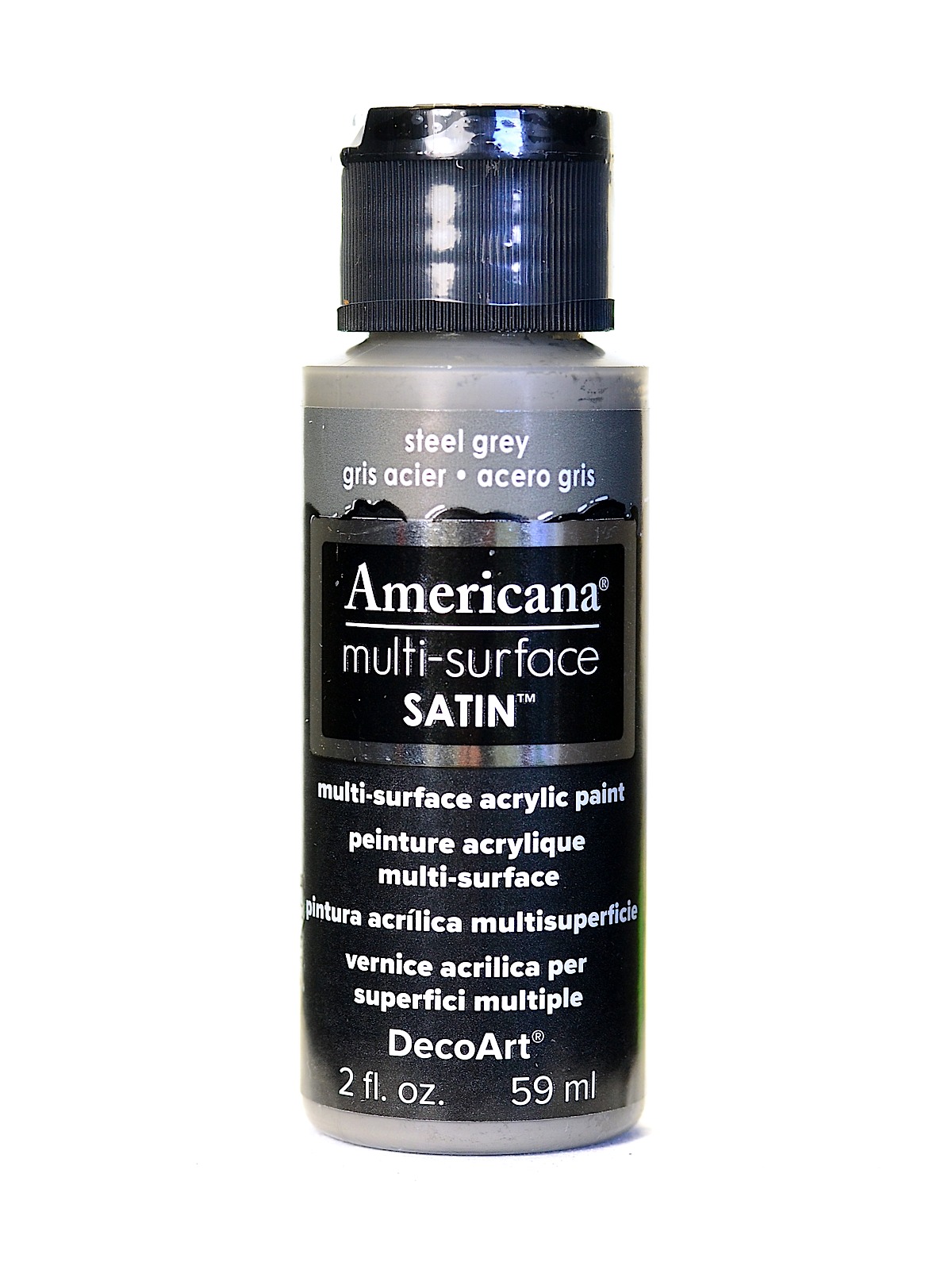 Americana Multi-Surface Satin Acrylics 2 oz. steel grey
