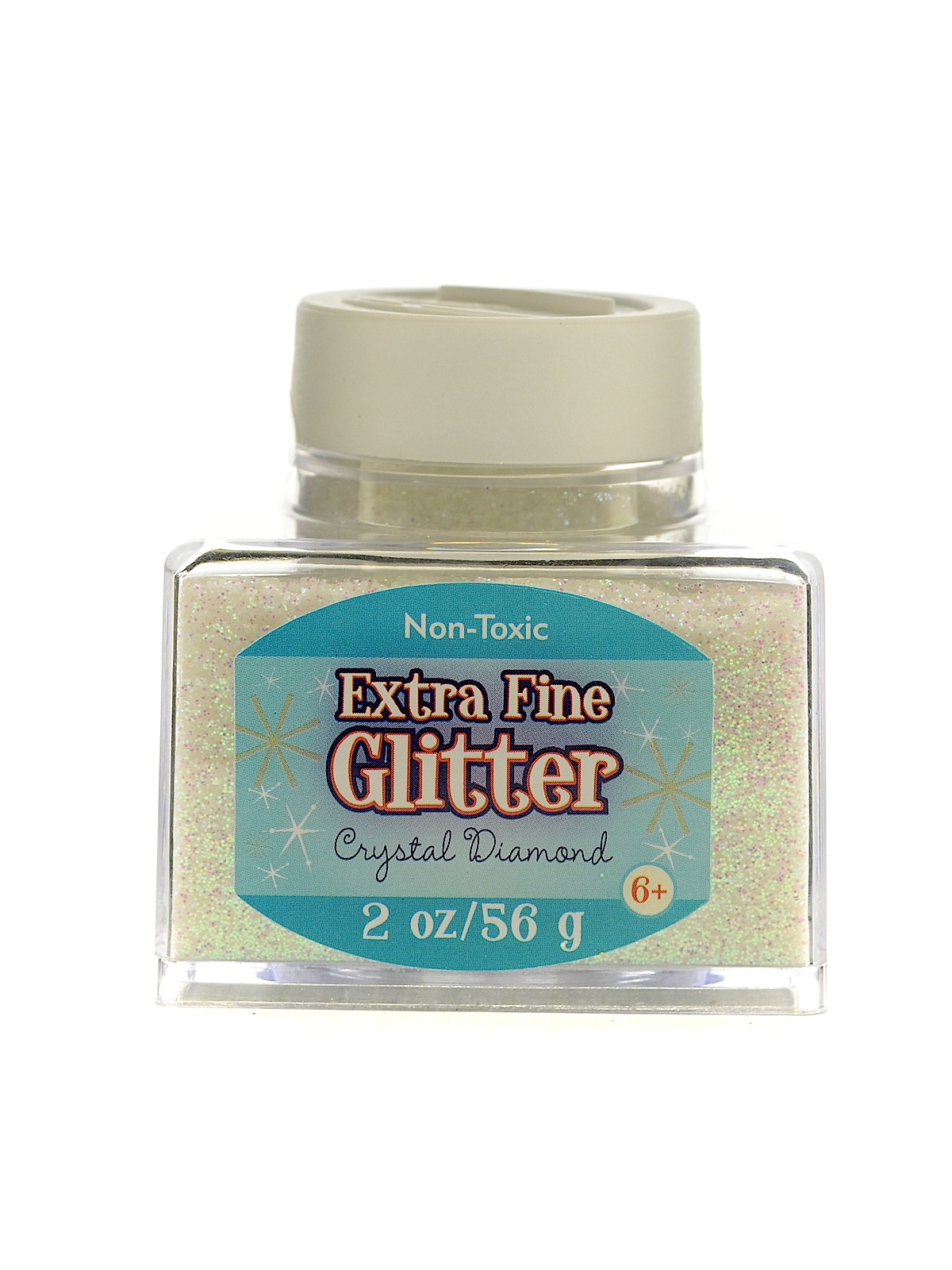 Extra Fine Glitter crystal diamond 2 oz. stackable jar