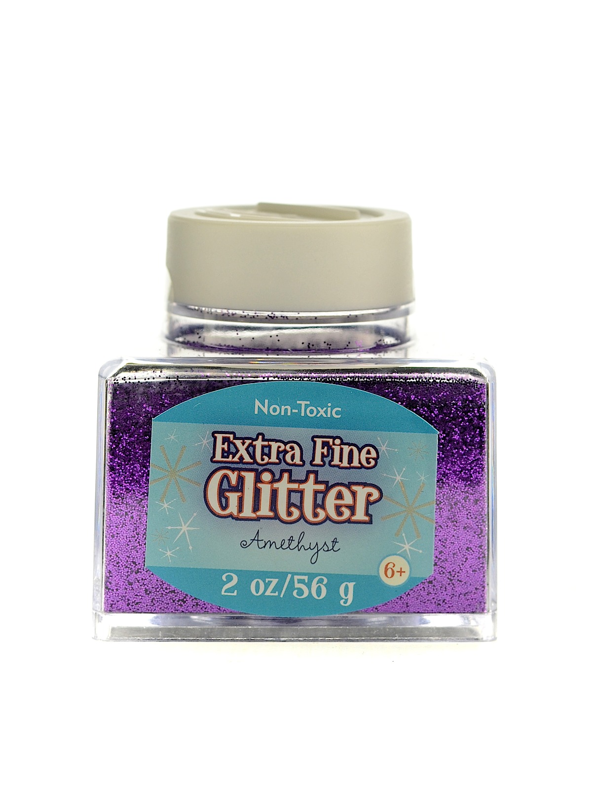 Extra Fine Glitter amethyst 2 oz. stackable jar