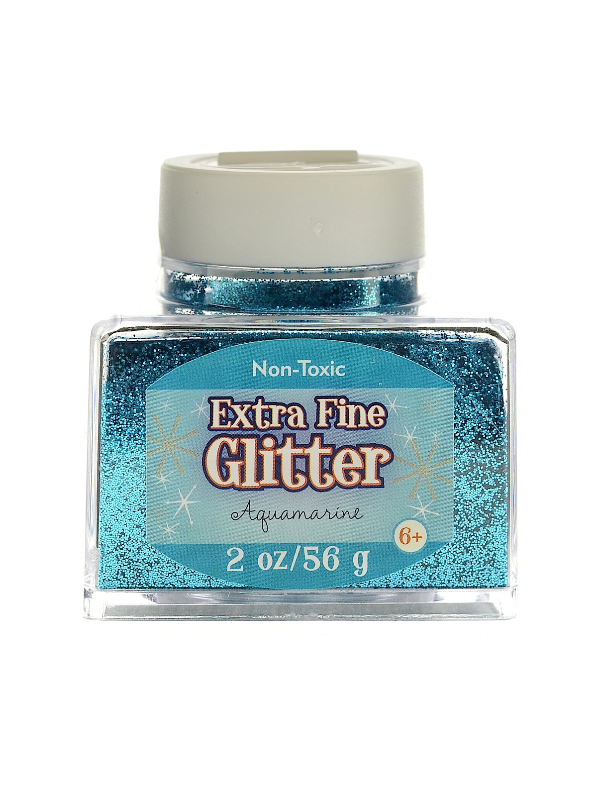 Extra Fine Glitter aquamarine 2 oz. stackable jar