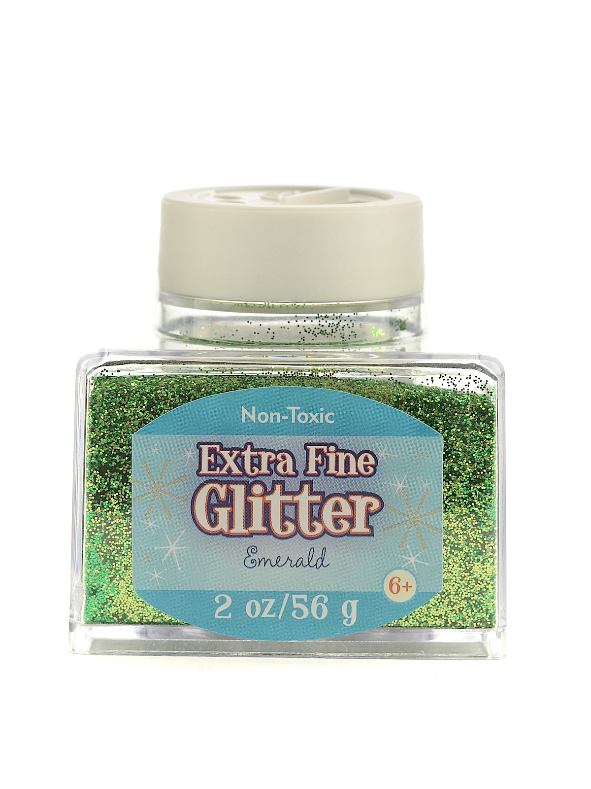 Extra Fine Glitter emerald 2 oz. stackable jar