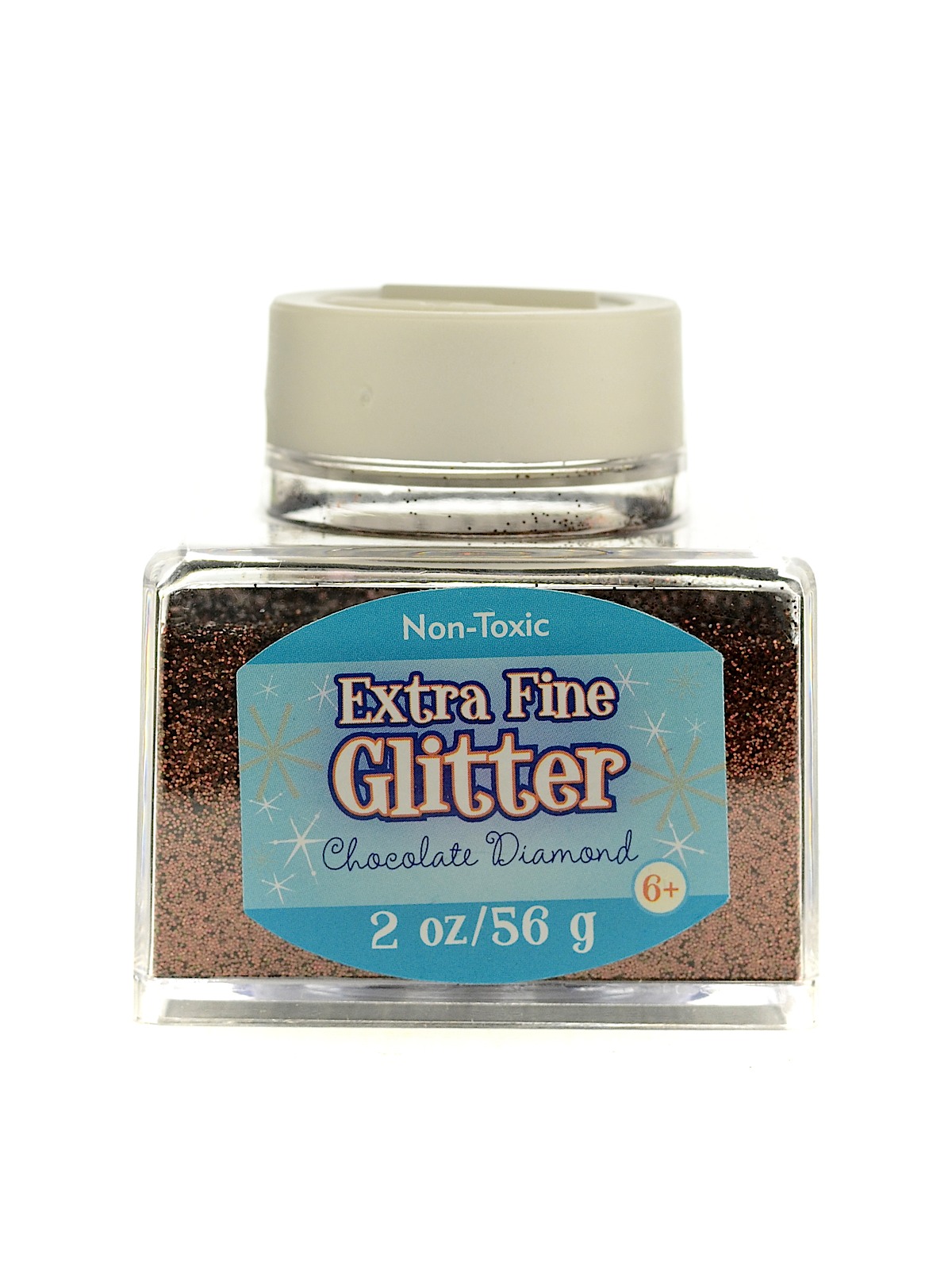 Extra Fine Glitter Chocolate Diamond 2 Oz. Stackable Jar
