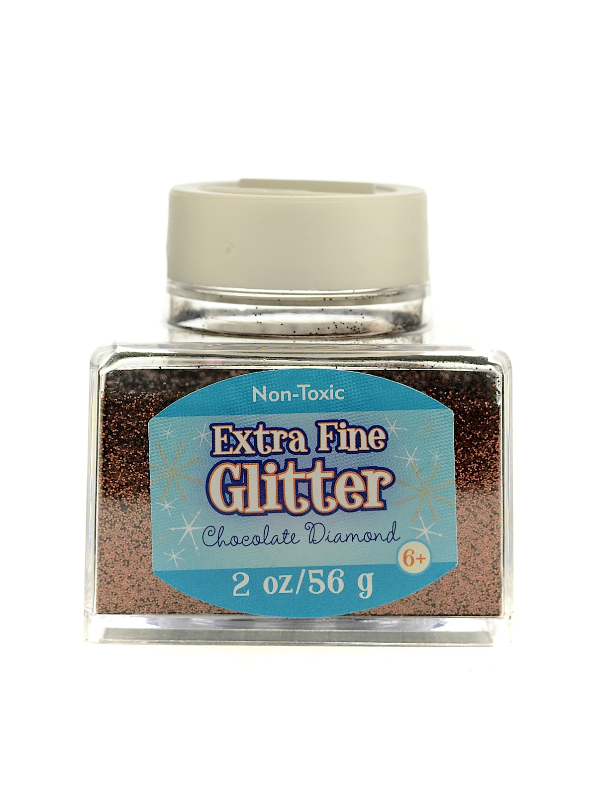 Extra Fine Glitter chocolate diamond 2 oz. stackable jar