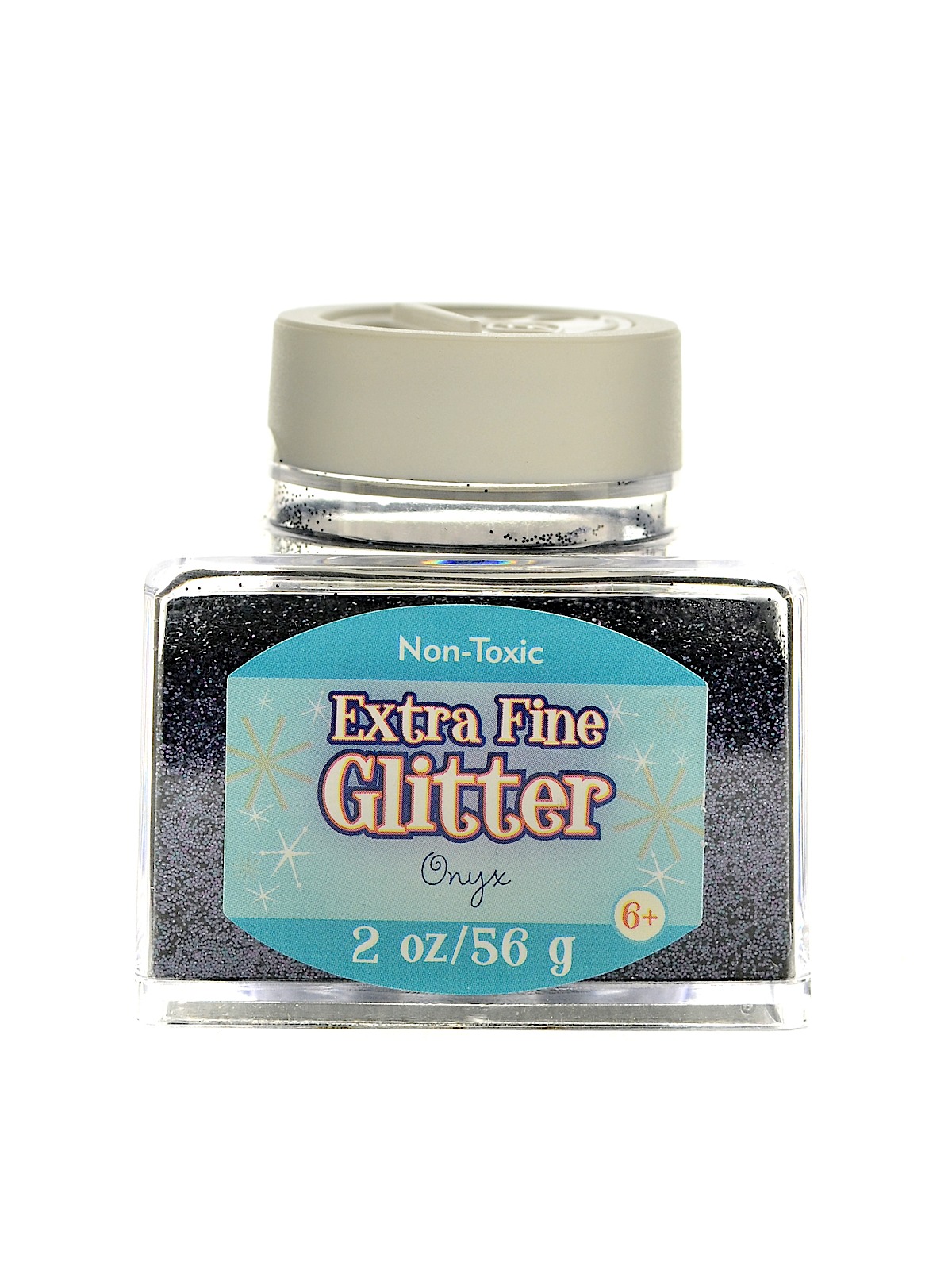 Extra Fine Glitter onyx 2 oz. stackable jar