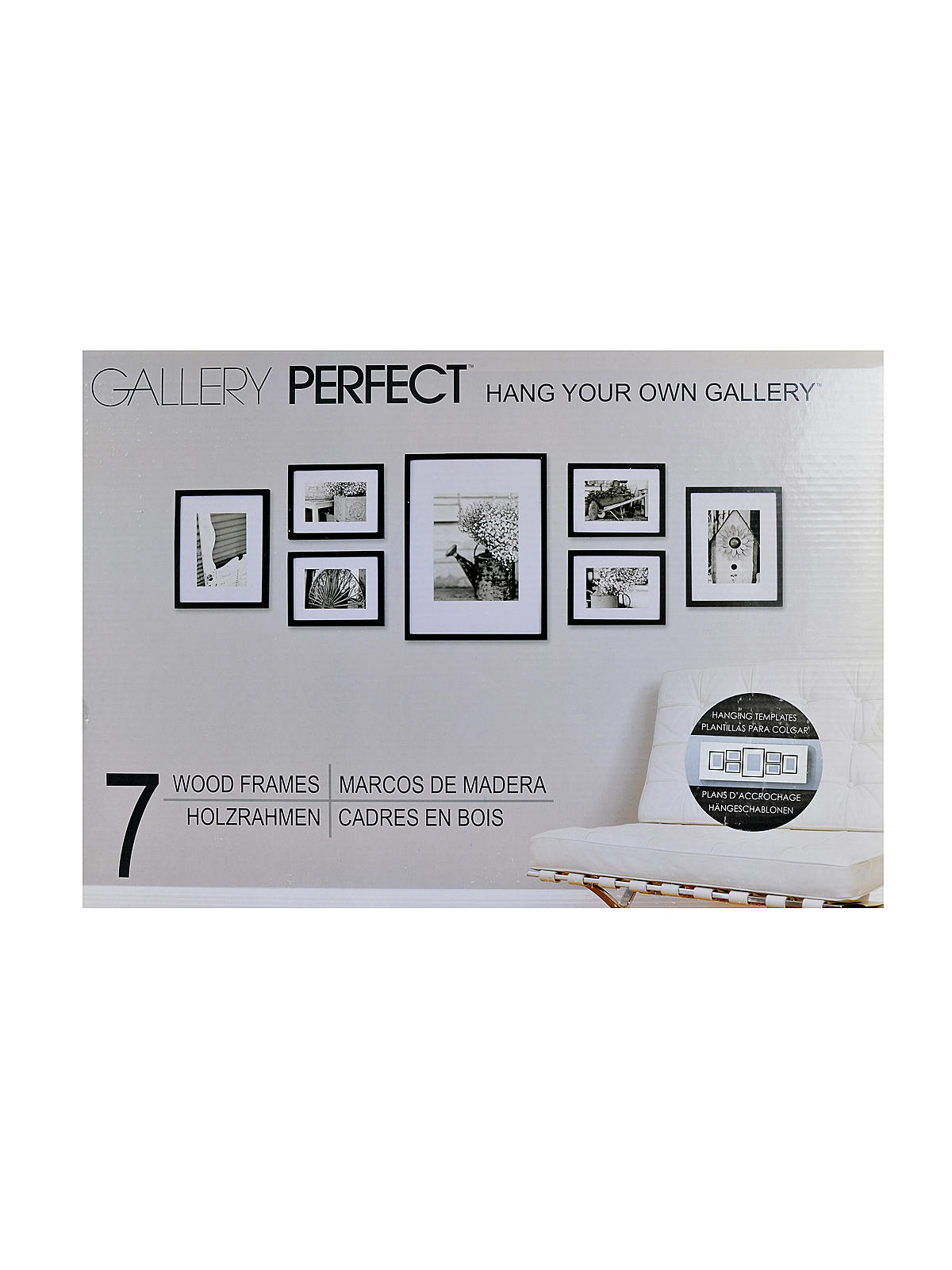 Gallery Perfect 7 Piece Wall Kits Matte Black