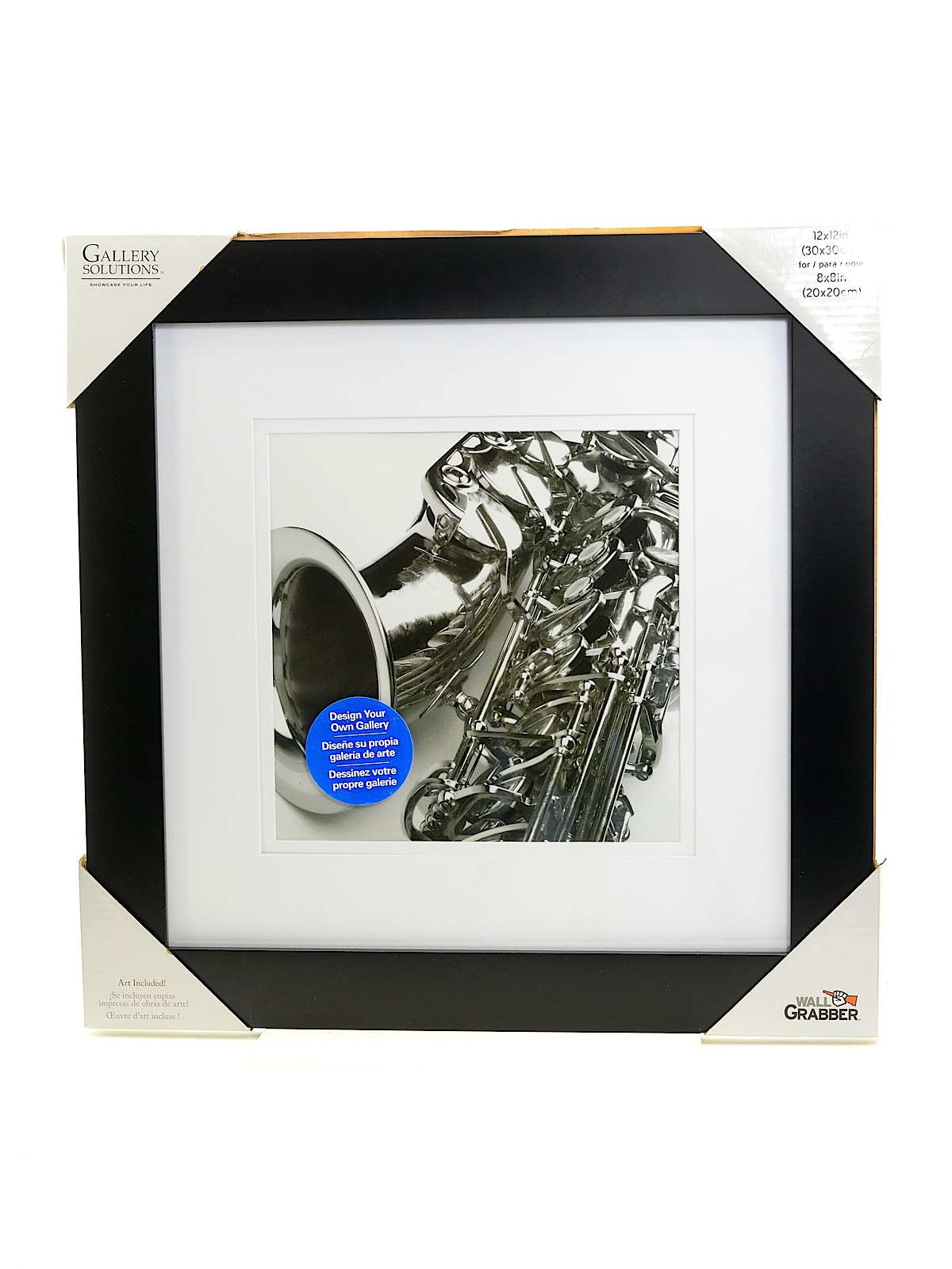 Gallery Solutions Gallery Frames black 12 in. x 12 in. 8 in. x 8 in. opening