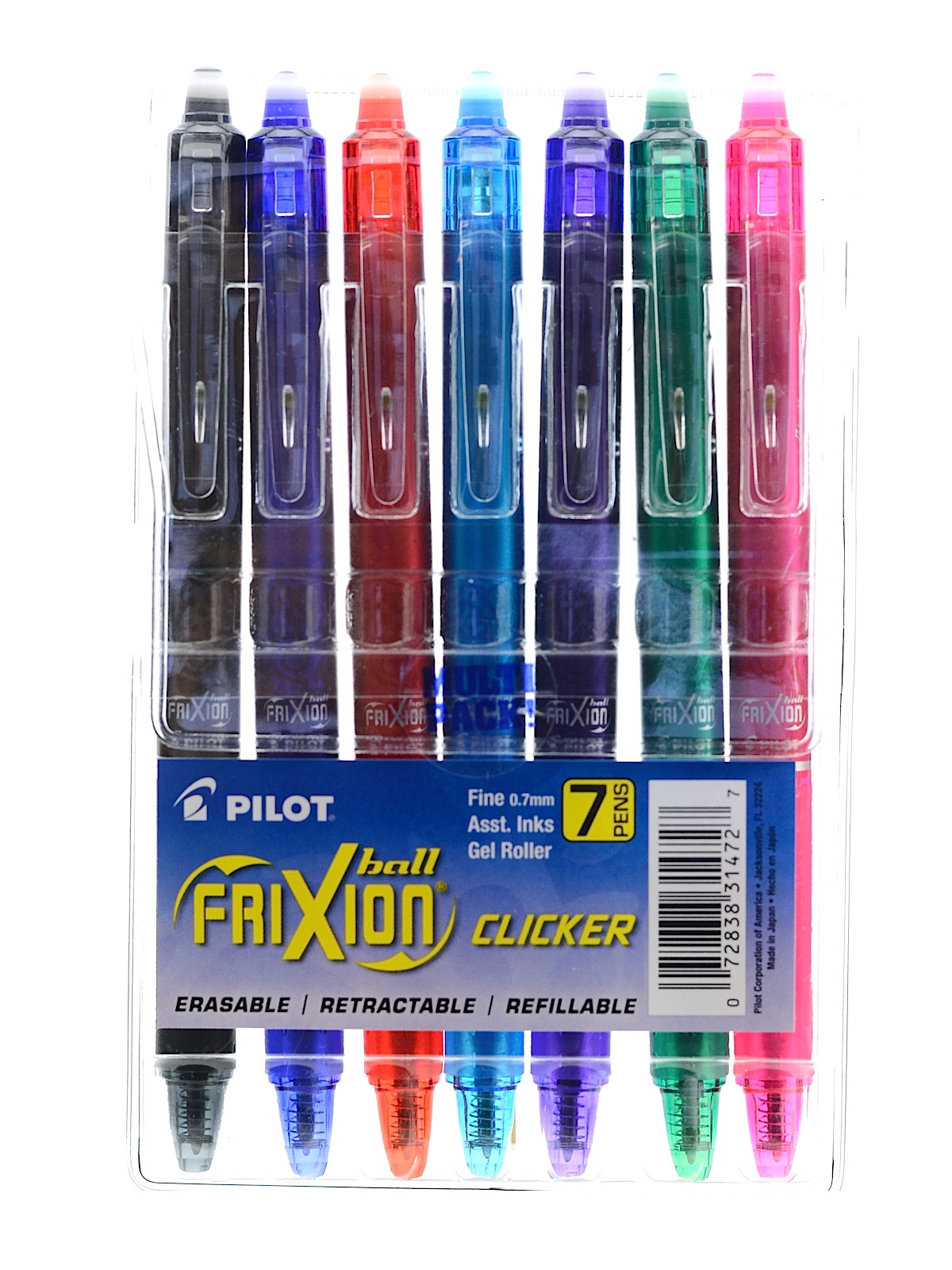FriXion Ball Clicker assorted .7 mm set of 7