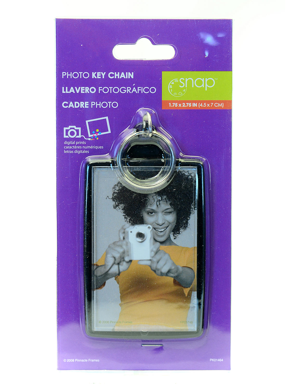 Snap Photo Accessories black 1.75 in x 2.75 in. photo key chain