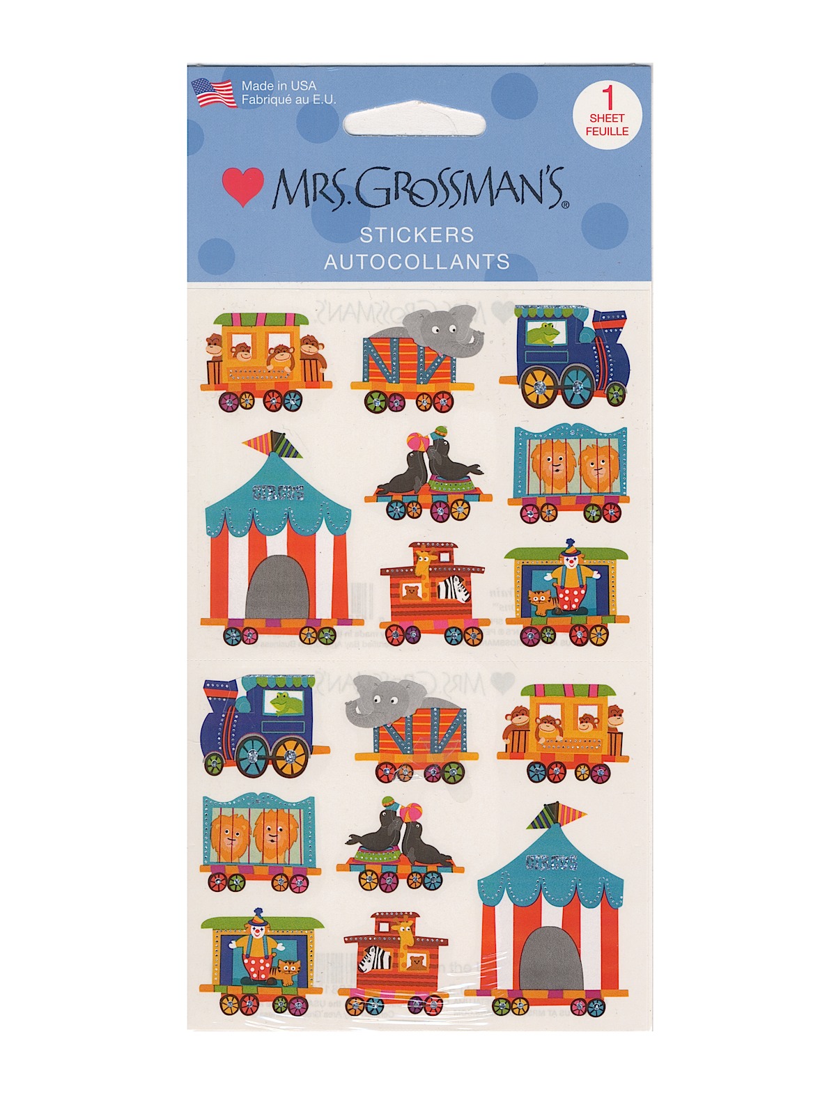 Giant Sticker Packs Reflections Circus Train 1 Sheet