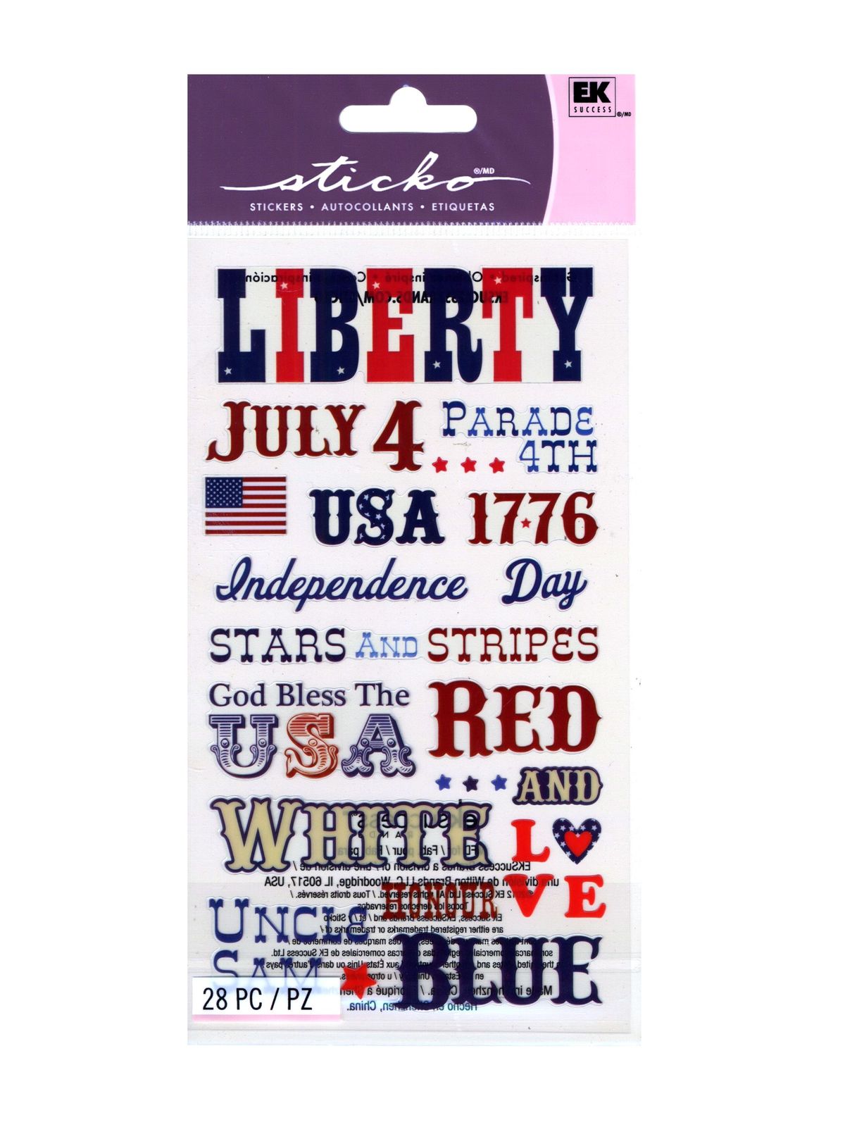 Classic Stickers liberty phrases 28 pieces