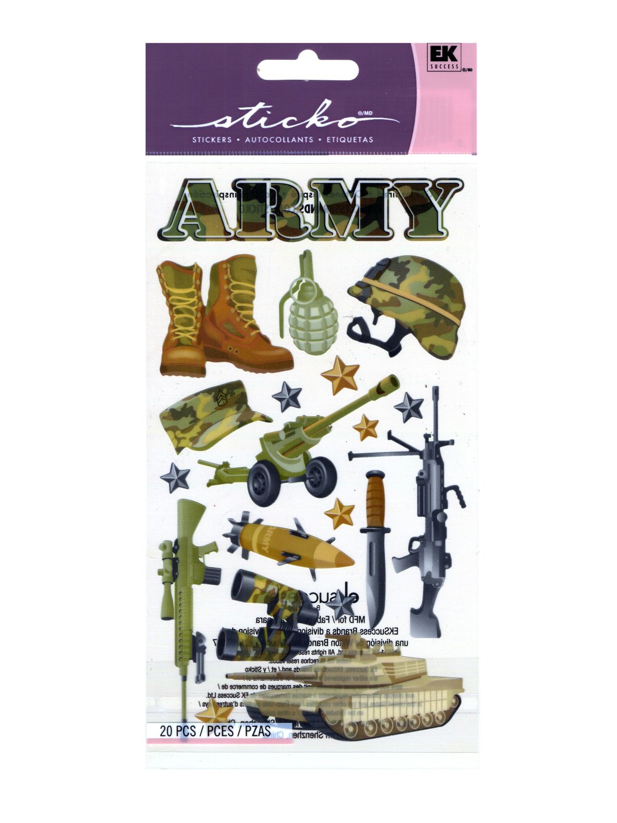 Classic Stickers Army 18 Pieces