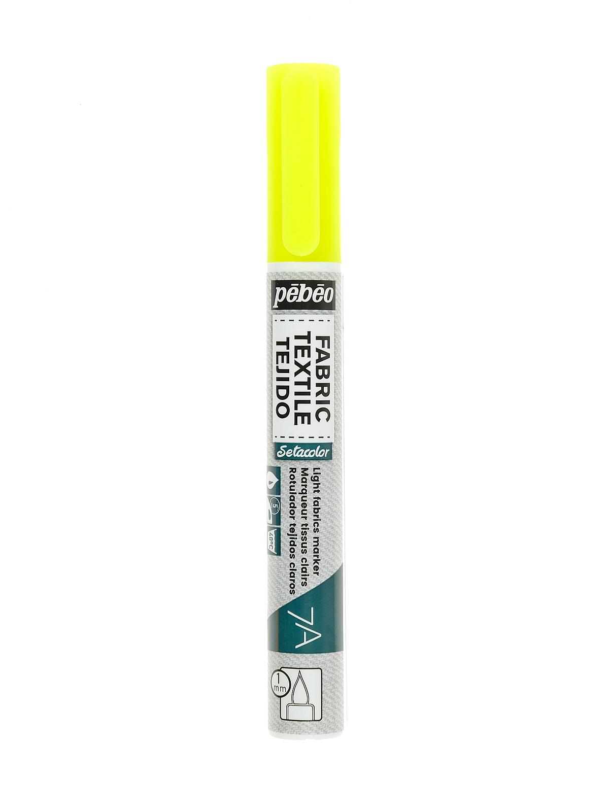 7A Fabric Markers 1 Mm Fluorescent Yellow