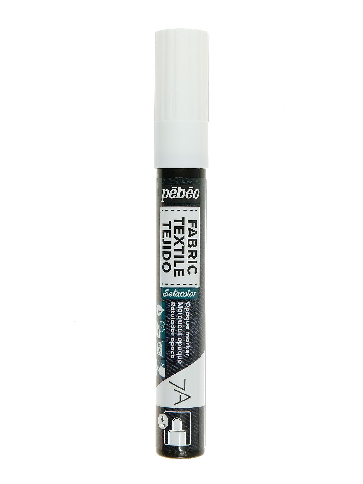 7A Fabric Markers 4 mm white opaque