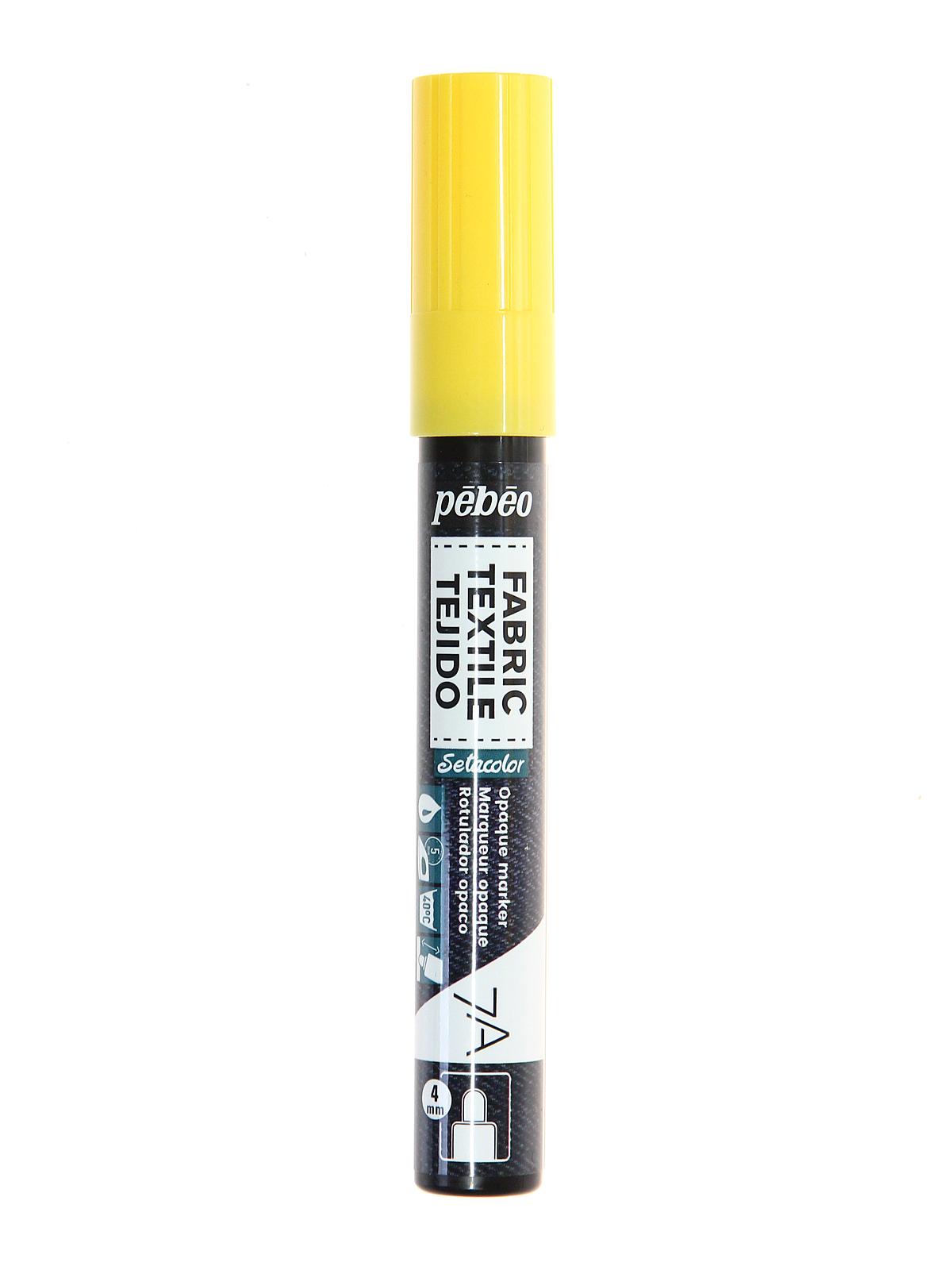 7A Fabric Markers 4 Mm Yellow Opaque