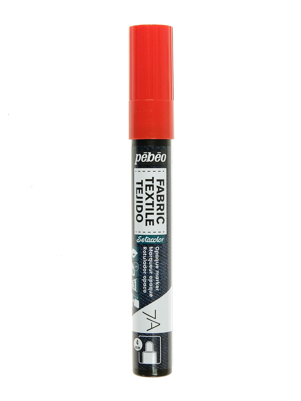 7A Fabric Markers 4 Mm Red Opaque