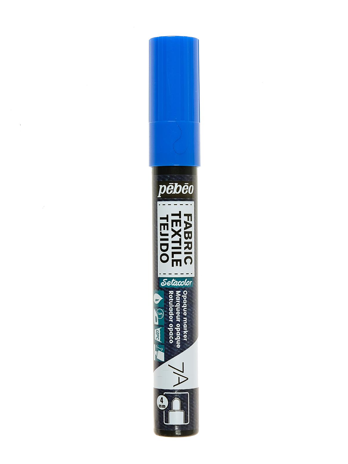7A Fabric Markers 4 mm blue opaque