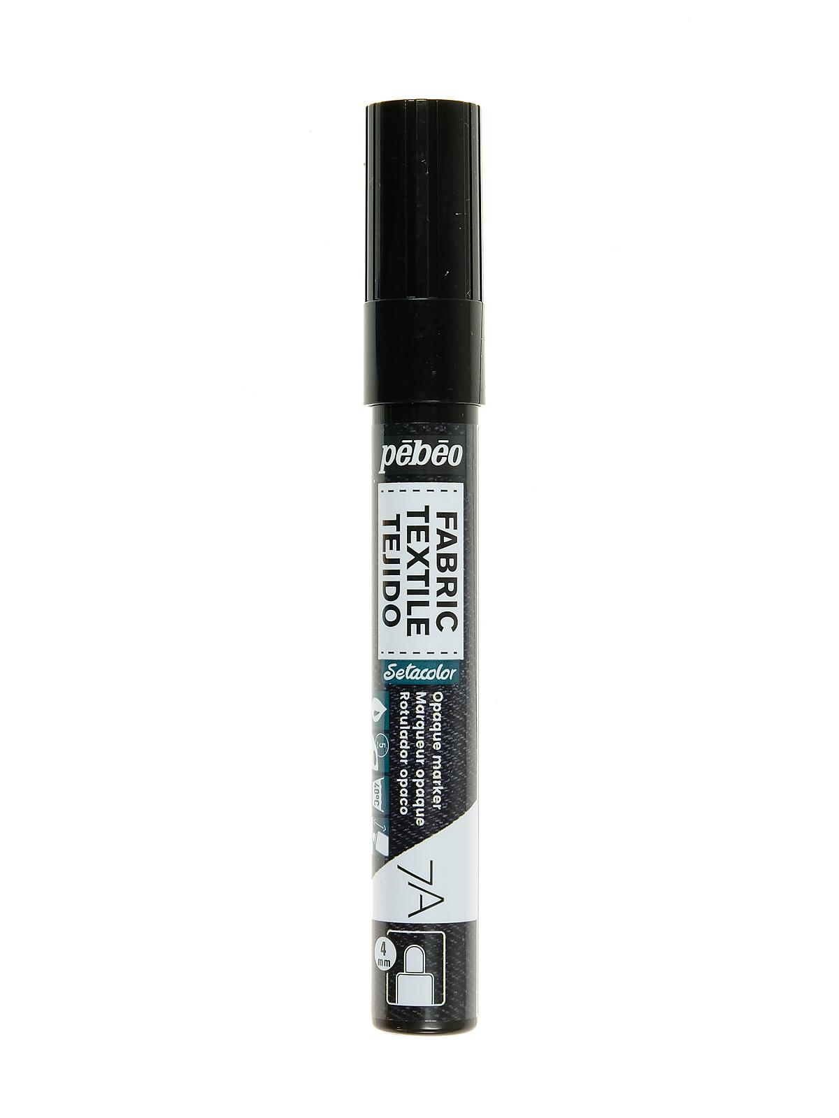 7A Fabric Markers 4 Mm Black Opaque