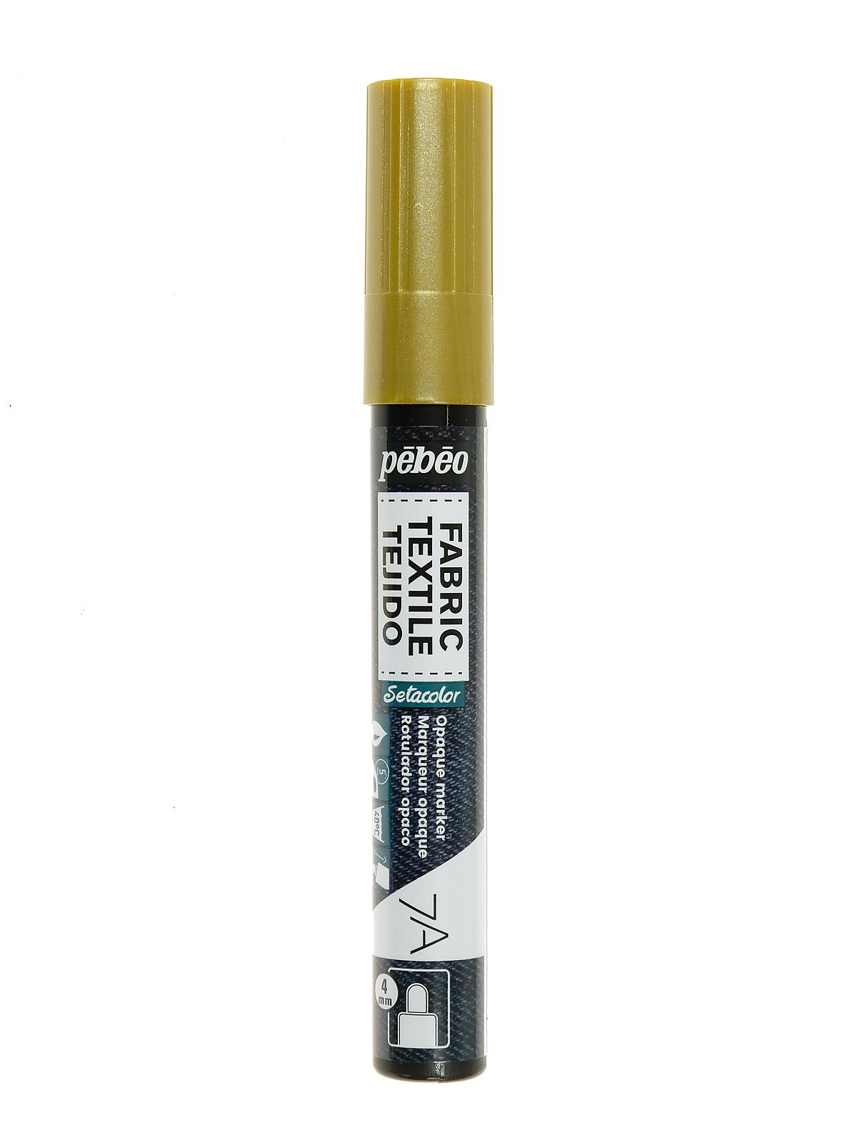 7A Fabric Markers 4 mm gold opaque