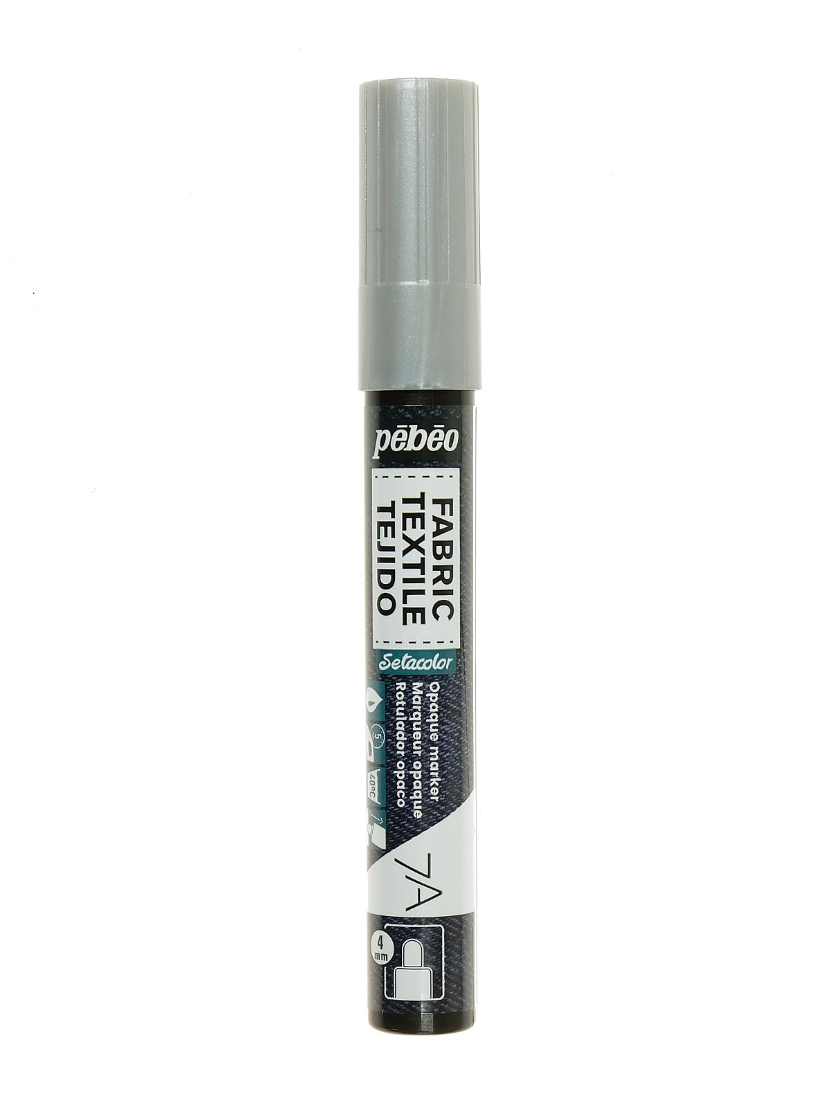 7A Fabric Markers 4 Mm Silver Opaque
